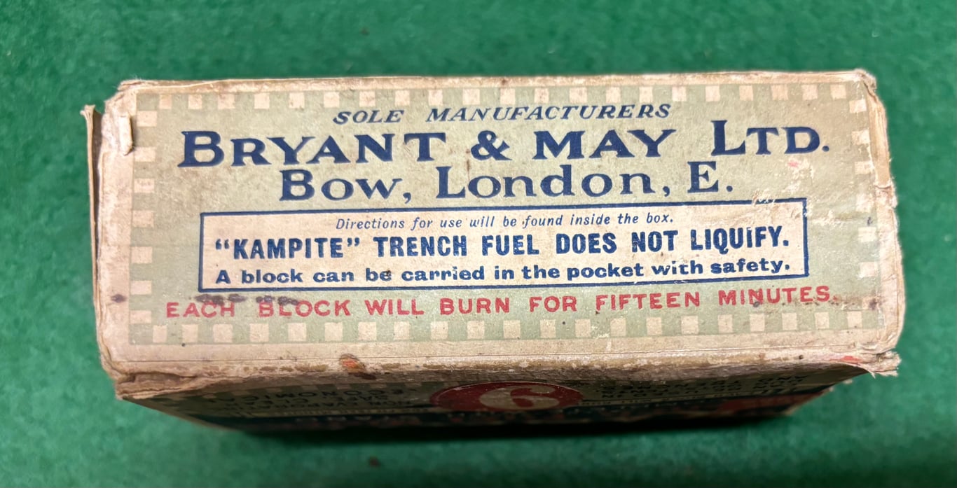 Great War Kampite Trench Stove Complete