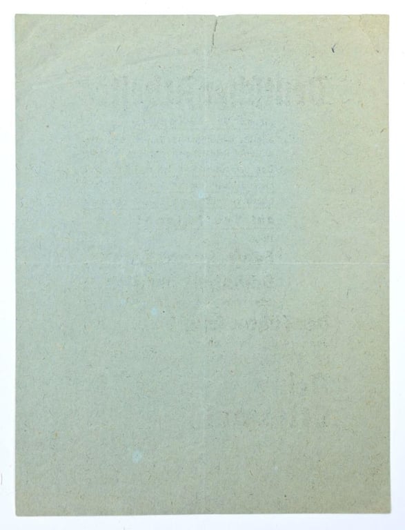 German Adolf Hitler Election Flyer