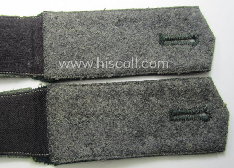 Pair of WH (Heeres) 'M36- o. M40'-type'- and neatly 'cyphered' EM-type shoulderstraps as was intended for usage by a: 'Soldat des Wehr-Ersatzdienstelle im Wehrkreises IX'