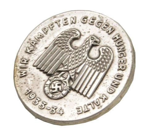 German WHW Badge 'Wir Kämpften gegen Hunger und Kälte 1933-34'