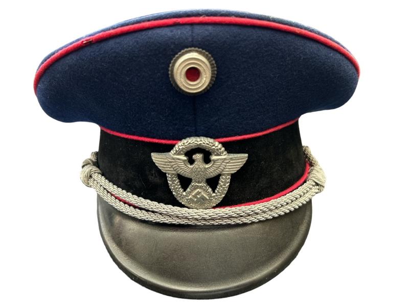 German Fire Police ( Feuerlösch Polizei ) Officer Visor Cap