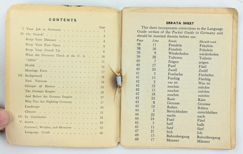 US WW2 Pocketguide to Germany