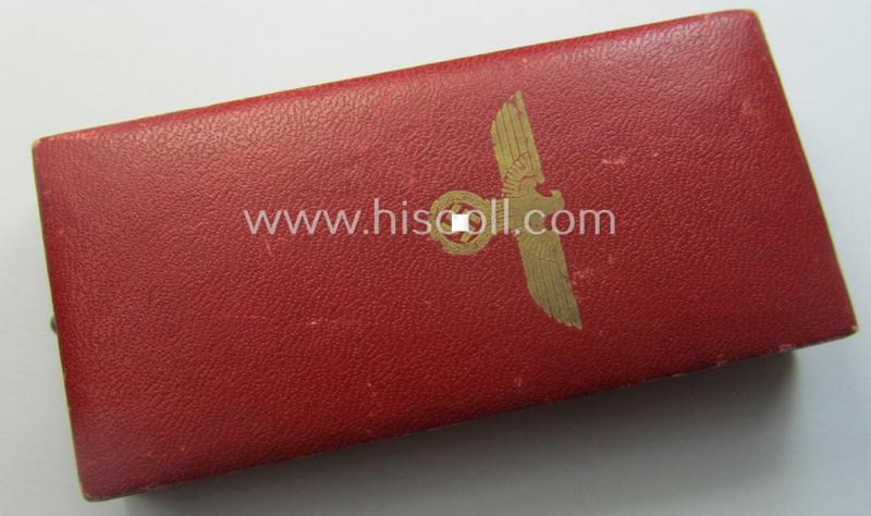 WH Austrian-occupation- (ie. 'Anschluss'-) medal: '13. März 1938' being a very attractive (and hardly tarnished) example that comes stored in its bright-red-coloured- and/or typical non-maker-marked etui as issued