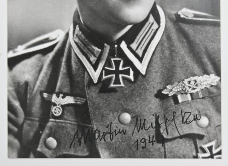 Signature of Wehrmacht Heer KC Recipient 'Martin Mitschke'