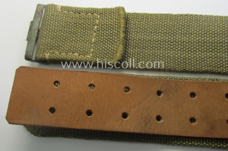 WH (Heeres ie. LW etc.) 'tropical-issue'- belt (ie. 'Koppelriemen') being a 95 cms.-sized- and neatly 'RbN.'-numbered example
