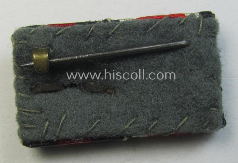 Attractive, two-pieced WH (Heeres etc.) ribbon-bar (ie. 'Band- o. Feldspange') that is showing the ribbons for an: 'EK II.Kl.' and a Czech 'Anschluss'-medal (and having a detailed miniature 'Prager Burg-Spange' period-attached)