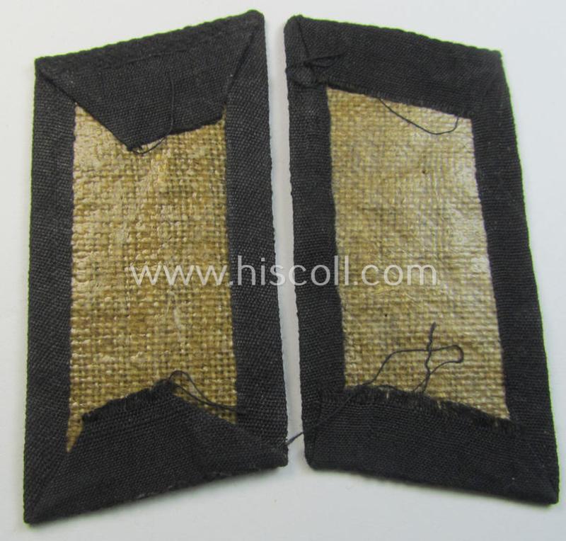 Attractive - and/or fully matching! - pair of RAD (ie. 'Reichsarbeitsdienst') EM-type collar-tabs (being of the second pattern as was used in the period between 1936-41), as was intended for a: 'RAD-Obervormann'