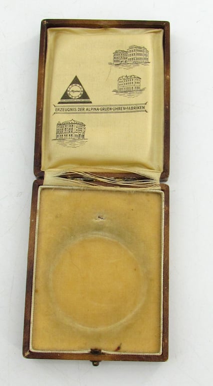 Watch box from the Alpina-Gruen watch factory