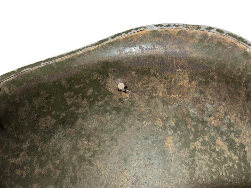 US M1 Fixed Bale Battle Damage Helmet Shell