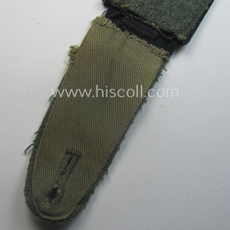 Single, early-period (ie. 'M40-pattern and/or rounded-styled), WH (Heeres) 'cyphered', EM-type shoulderstrap as was intended for a: 'Soldat u. Mitglied des Pionier-Lehr-Rgts. 2'