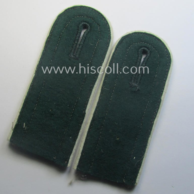 Pair of WH (Heeres) early-war-period- (ie. 'M40'-pattern and/or rounded-styled) neatly 'cyphered' NCO-type shoulderstraps as was intended for an: 'Unteroffizier des Infanterie-Rgts. 57'