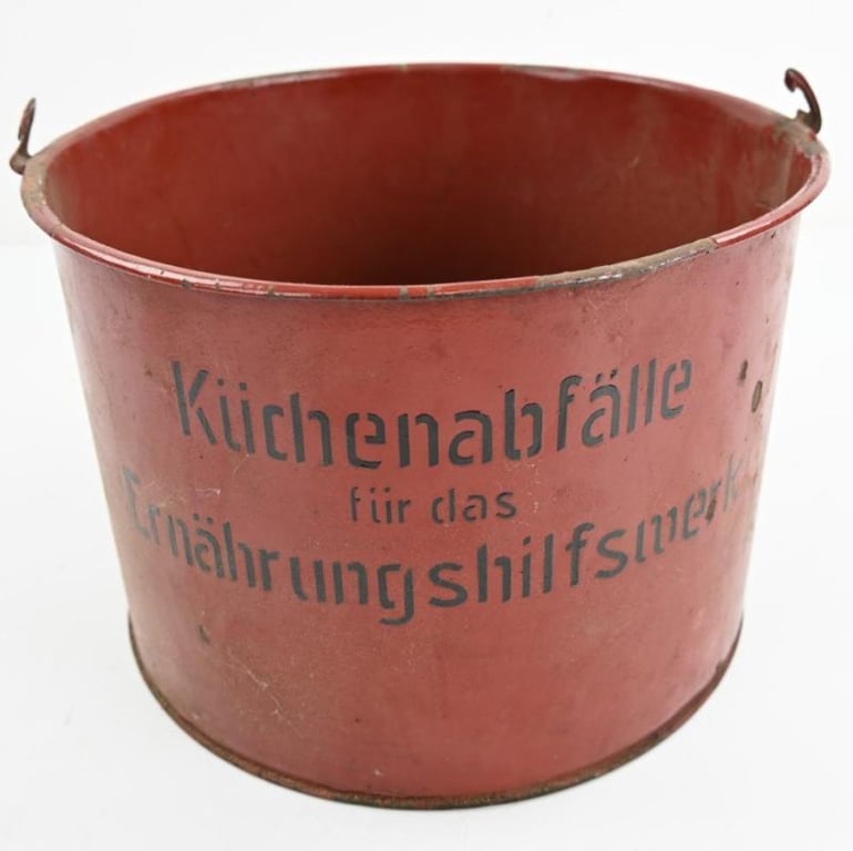 German Third Reich Enamel Bucket 'Ernährungshilfswerk'