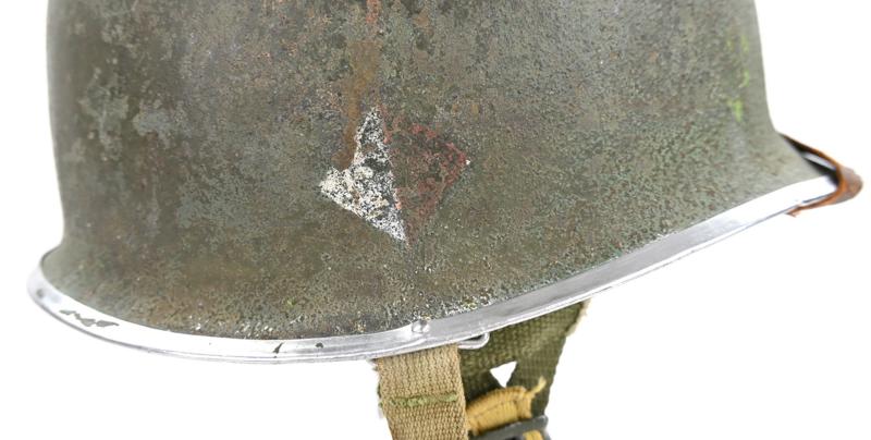 US WW2 307th Airborne Engineers Battalion Combat Helmet