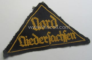 'HJ' ('Hitlerjugend') district-triangle (ie. 'Gebietsdreieck') entitled: 'Nord Niedersachsen'...