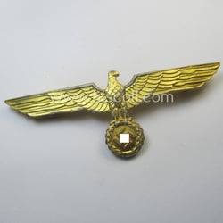 WH (KM) bright-golden-toned, light-weight- (ie. aluminium-) based breast-eagle...
