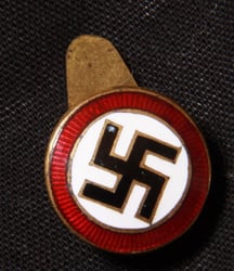 14mm NSDAP sympathizer button hole badge