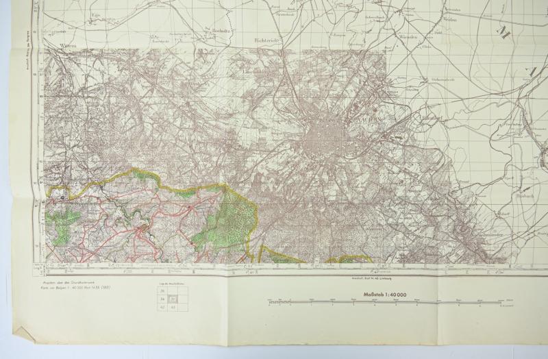 German WH Mapcard of Gemmenich Belgium
