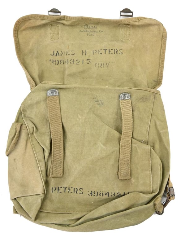 US WW2 M-1936 Musset Bag 'James H Peters'