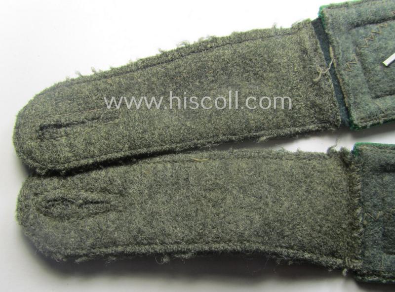 Pair of WH (Heeres), early- (ie. mid-) war-period so-called: 'M40'-styled, NCO-type 'cyphered' shoulderstraps: 'Feldwebel der Gebirgsjäger-Truppen u. Mitglied einer Gebirgsjägerschule'