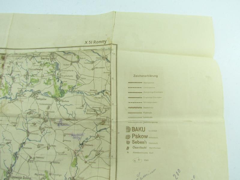 Wehrmacht "Verbessete Karte" Romny ( Ukrain )