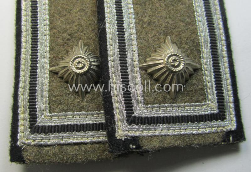 Attractive - and/or fully matching! - pair of RAD (ie. 'Reichsarbeitsdienst') NCO-type shoulderstraps (being of the 2nd pattern as used in the period between 1936-41) as was intended for an: 'RAD-Truppführer' (comparable with a: 'Feldwebel'-ran...