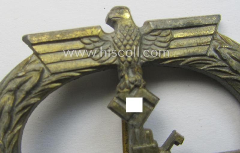 WH (Kriegsmarine), 'Feinzink'-based: 'U-Bootkriegsabzeichen' (or: U-boat war-badge) being a marker (ie. 'R.K.'-) marked example by the 'Rudolf Karneth'-company