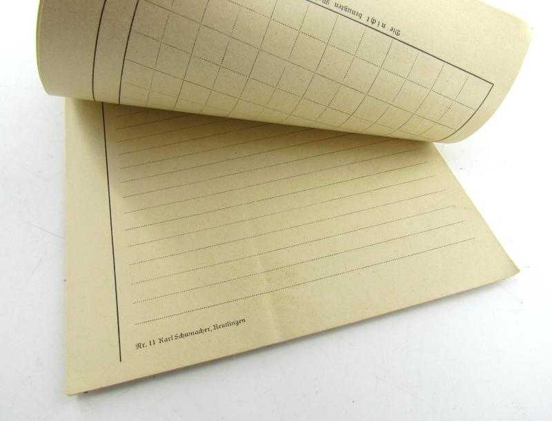 German mapcase notebook ( Melde-Block )