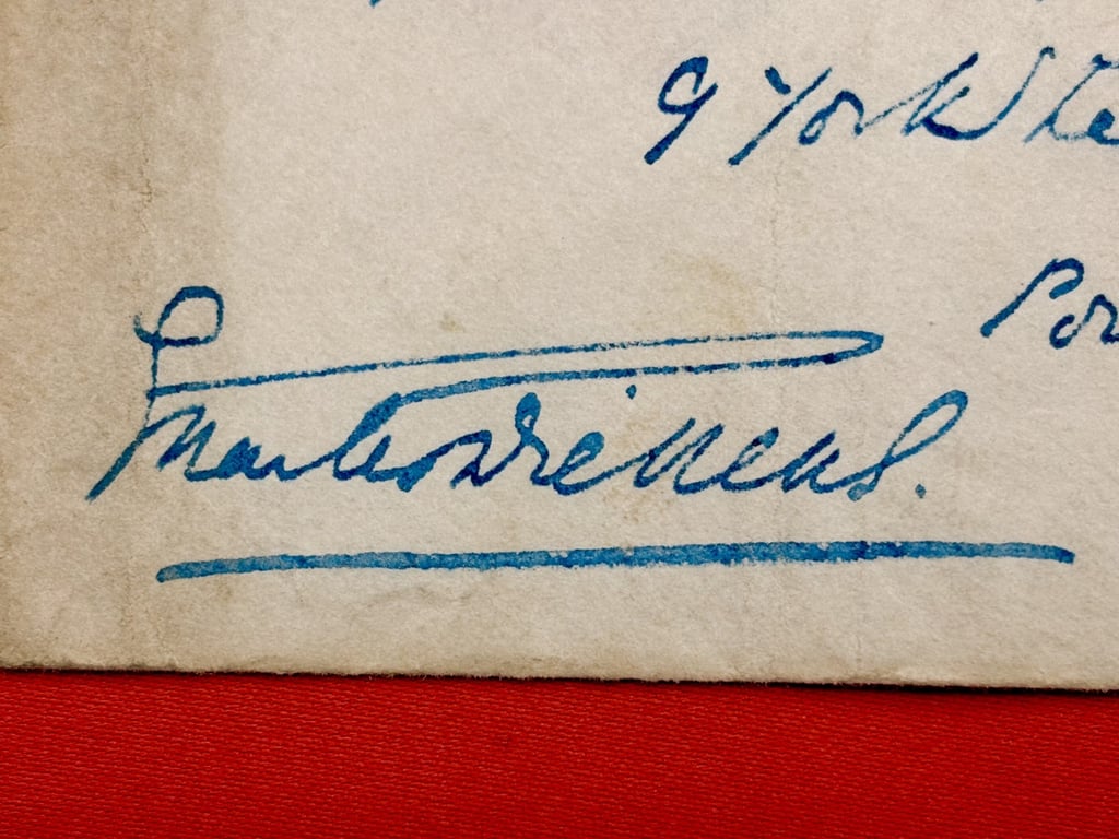 AUTHENTIC ORIGINAL HAND SIGNED CHARLES DICKENS ENVELOPE 1860.