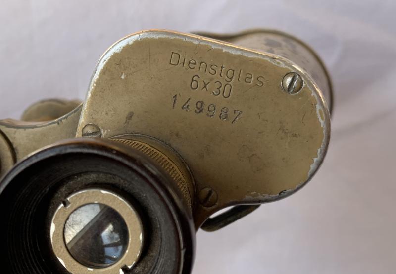 German Tan 6x30 Binoculars 'Dienstglas'  -CAG-