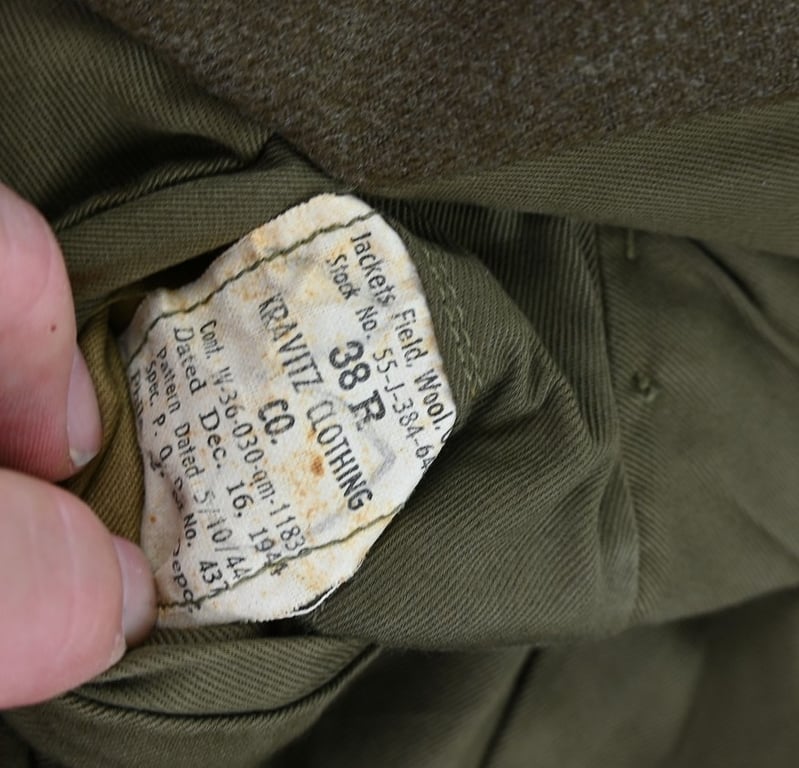 US WW2 Named Ike Jacket '9th Armoured Division'