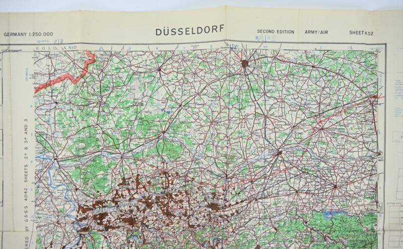 British WW2 Roadmap Dusseldorf Germany