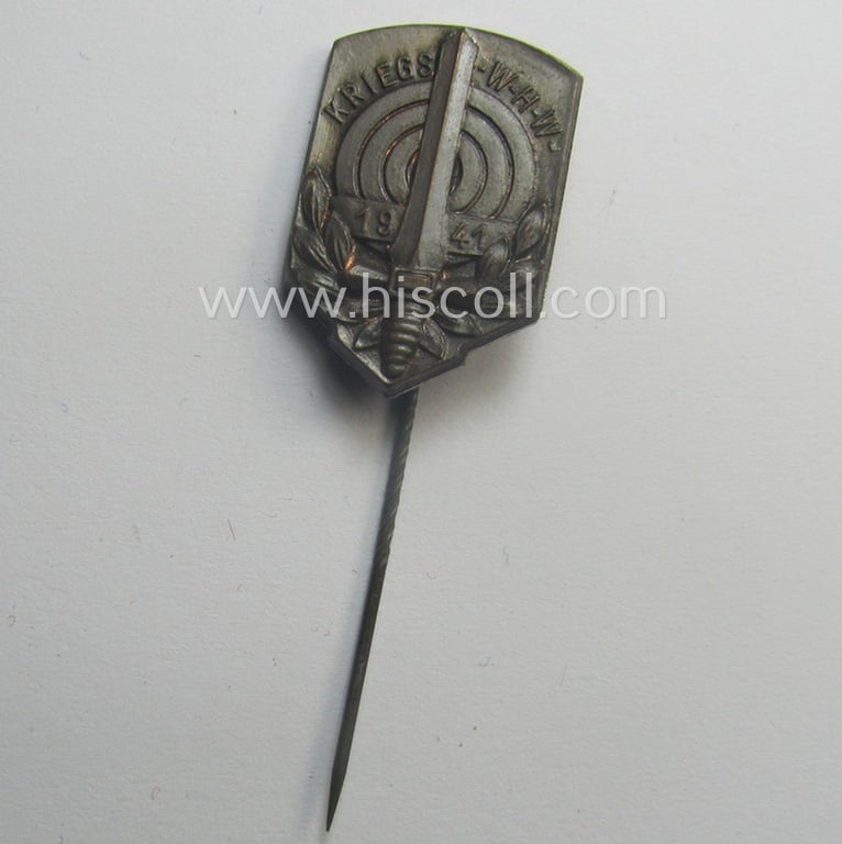 WHW- (ie. 'Winterhilfswerke'- ie. 'Opferschiessen'-) related commemorative lapel-pin entitled: 'Kriegs - WHW - 1941'