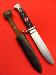 WW2 GERMAN HITLER YOUTH KNIFE RZM STAMPED M7/60...
