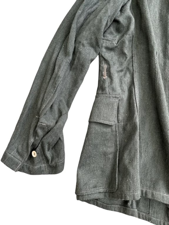 Wehrmacht ( Heer ) ‘Drillich’ (HBT) M43 Field Blouse RB Numbered 1944.