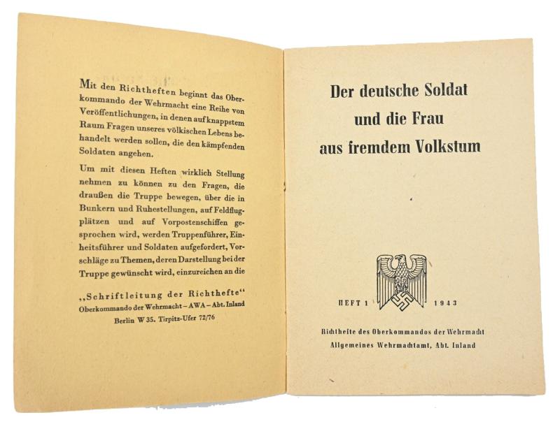 German WH Booklet 'Die Deutsche Soldat'