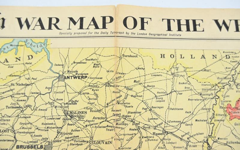 British WW2 Eastern Front Map with Paper Flags