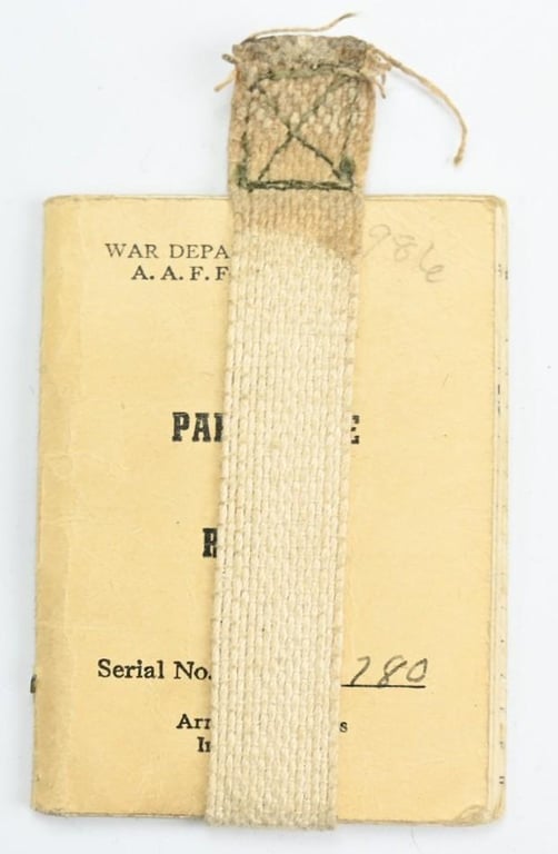 USAAF WW2 Named Irving Seat Type Parachute Harness Assembly
