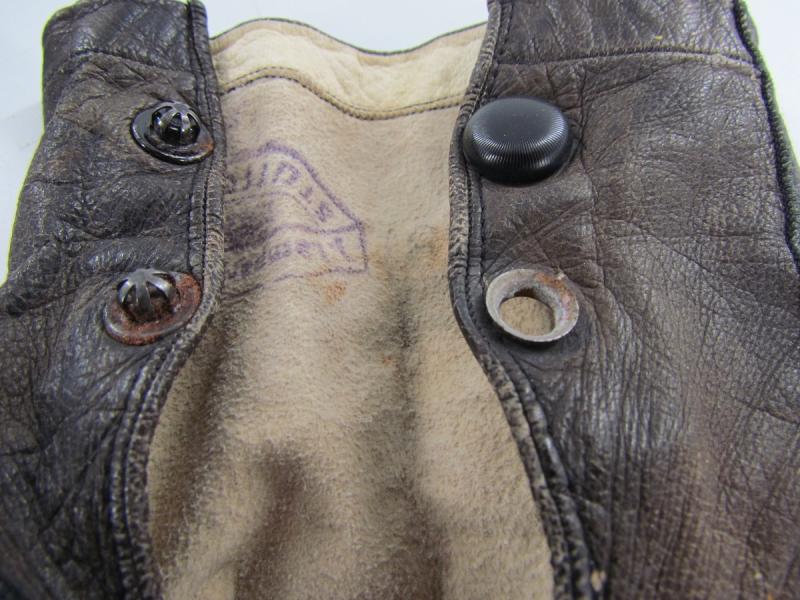 WW1 German Leather Gloves Maker Marked