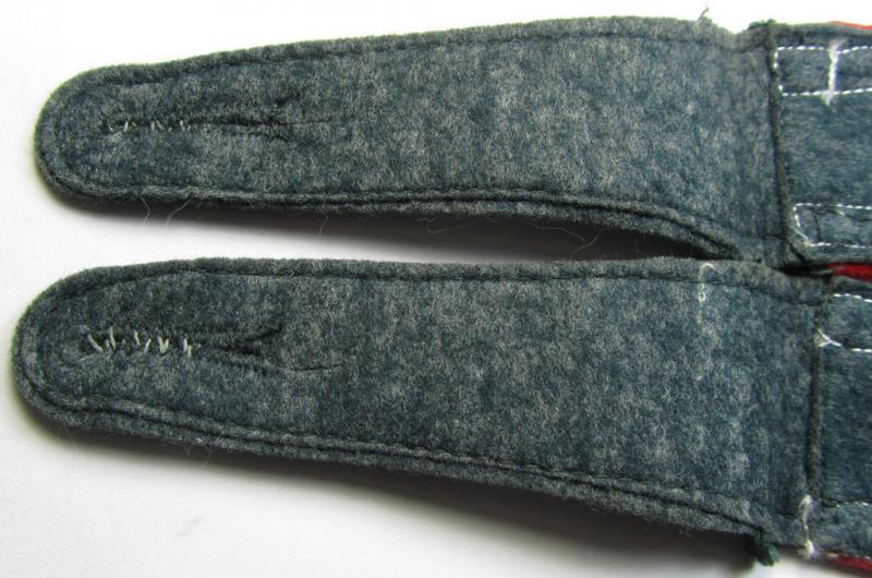 Attractive - and fully matching! - pair of WH (Heeres) early-war-period- (ie. 'M36'- ie. 'M40'-pattern, 'tailor-made'- and/or rounded-styled) NCO-type shoulderstraps as was intended for usage by an: 'Uffz. eines (Sturm)Art.-Abts. o. Regiments...