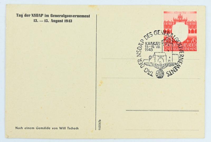 German Postcard 'Tag der NSDAP im Generalgoverment'