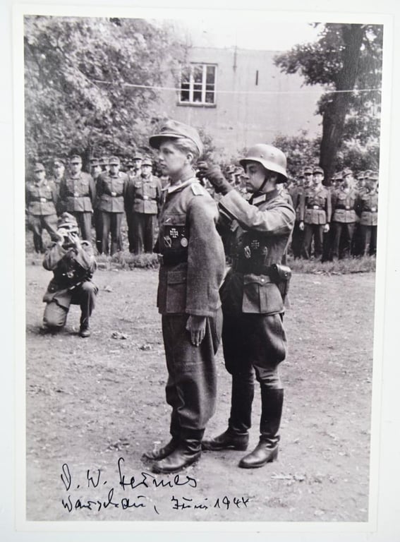 Signature of Wehrmacht Heer KC Recipient 'Otmar Hermes'
