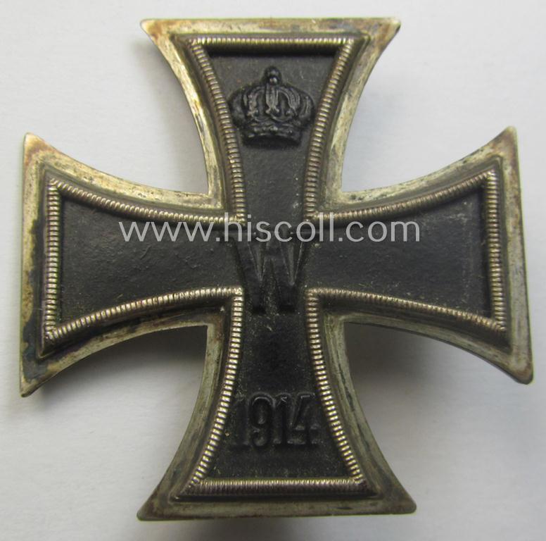 WWI-period 'Eisernes Kreuz 1. Klasse' being a (typical) non-converse-shaped example showing the makers'-designation: 'K.A.G.'
