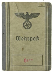 German WH Wehrpass 'Willy Wiebach'
