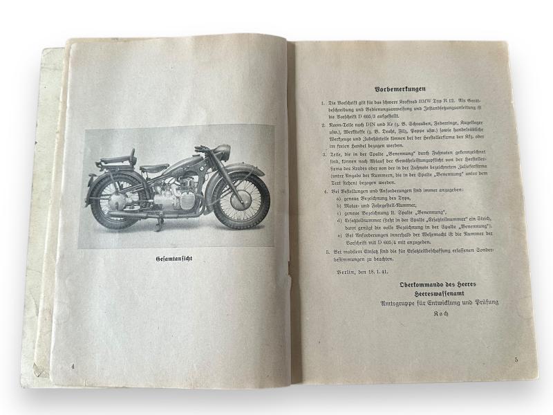 BMW R12 Spare parts list