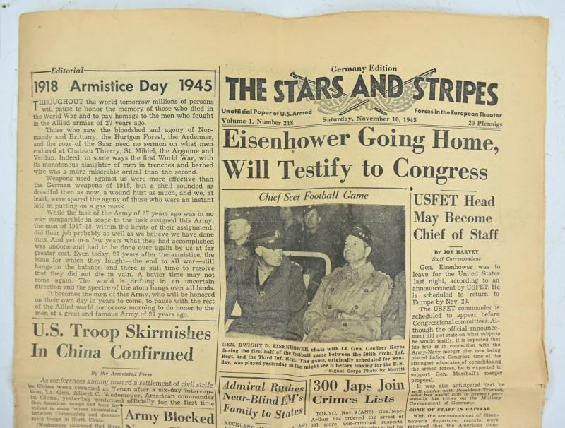 US WW2 The Stars and Stripes Newspaper