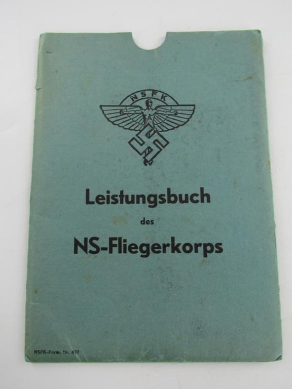 NSFK Nat.Soc. Air Corps Service Book Named