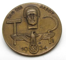 1 Mai commemorative badge. International worker's day Badge...