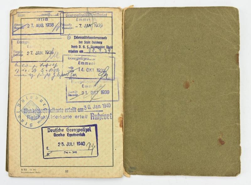German Third Reich Travel Pass 'Rhein Schipper'