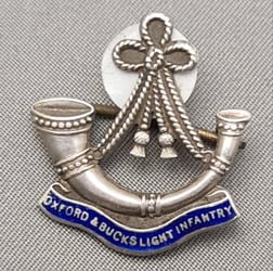 WW1 Oxford & Bucks Light Infantry Sterling Silver...