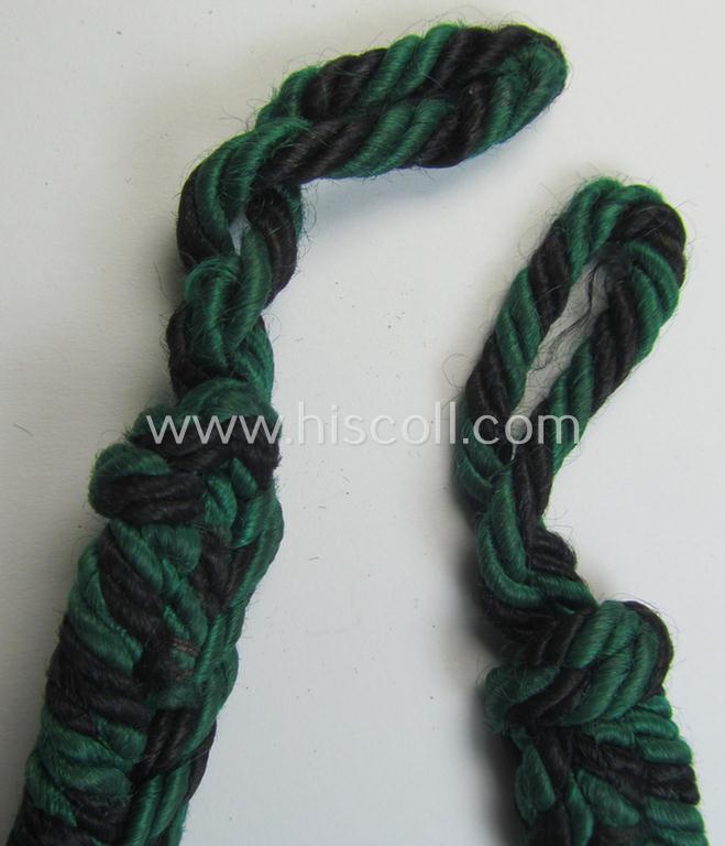 Attractive - and actually scarcely encountered! - HJ/DJ (ie. 'Hitlerjugend' etc.) so-called: 'leaders-lanyard' (ie. 'Führerschnur') as was intended for usage by a youth-member holding the rank of: 'Oberscharführer'